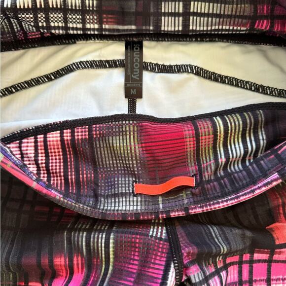 Saucony Cropped Legging Multicolored Running Yoga Women Size M - Picture 9 of 9